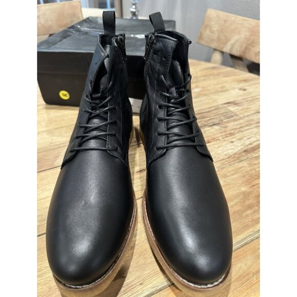 SUPPLY LAB Men's Black Jonah Lace-Up Leather Ankle Boot Sz 10 D NEW IN BOX - Picture 7 of 15